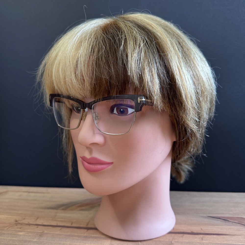 Tom Ford TF5364 048 Brown Gold Eyeglasses 53mm Frames Read Flaws/Scuffs